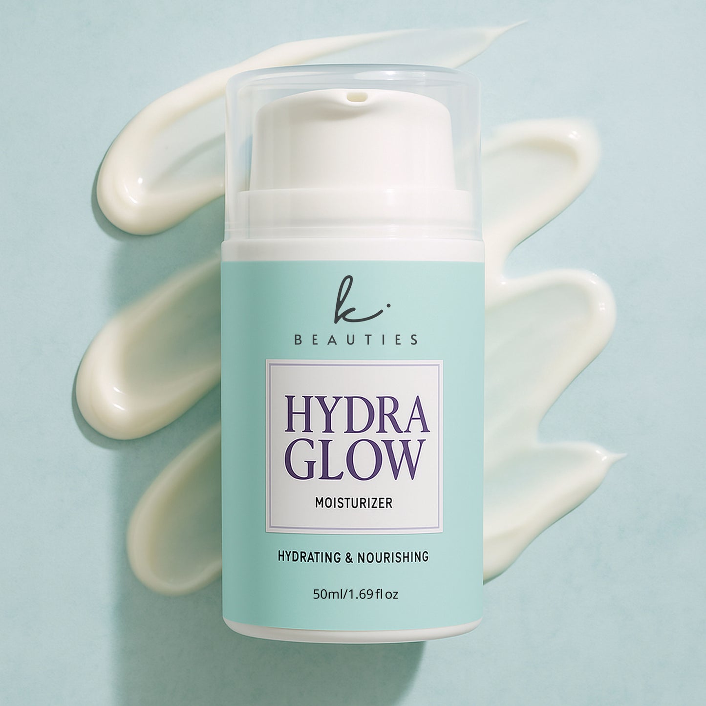 Hydra Glow Moisturizer by K Beauties – Deeply hydrating face cream for radiant skin, enriched with Hyaluronic Acid, Niacinamide, and Vitamin E