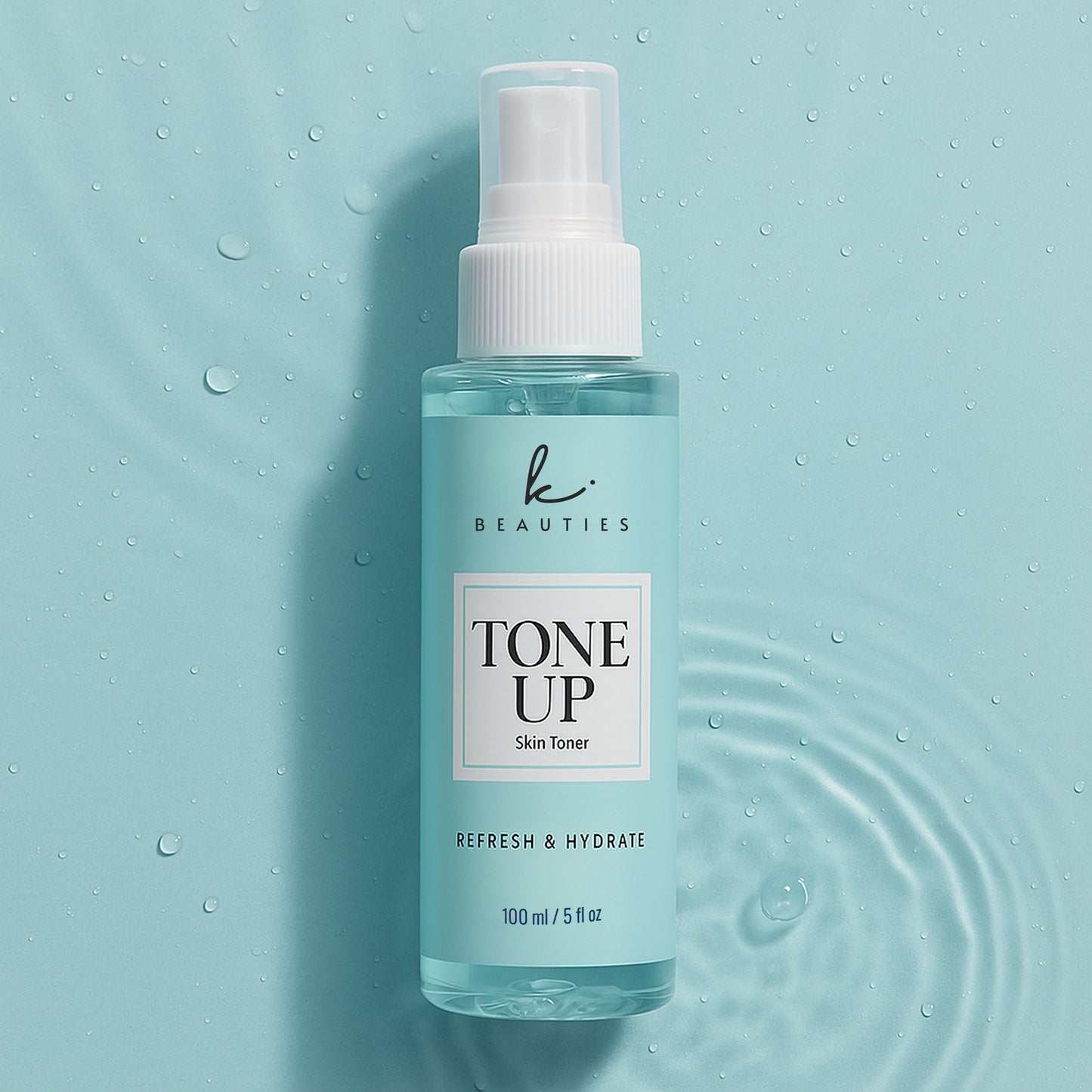 Tone-Up Hydrating & Brightening Toner by K Beauties – Lightweight facial toner with Hyaluronic Acid and Vitamin C for refreshed, radiant, and even-toned skin