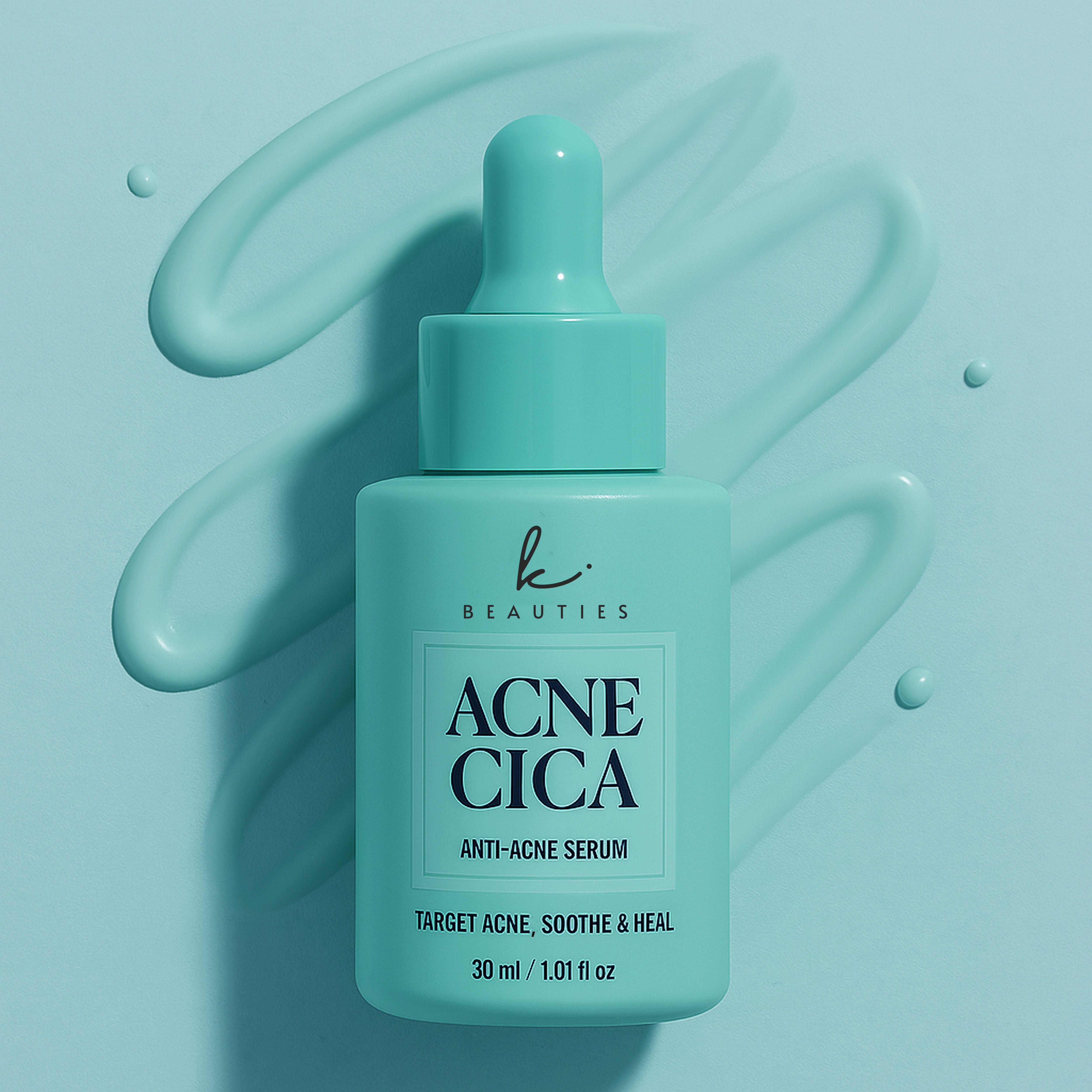 Acne Cica Anti-Acne Serum by K Beauties – Lightweight serum with Cica, Salicylic Acid, and Niacinamide for calming breakouts and soothing sensitive skin
