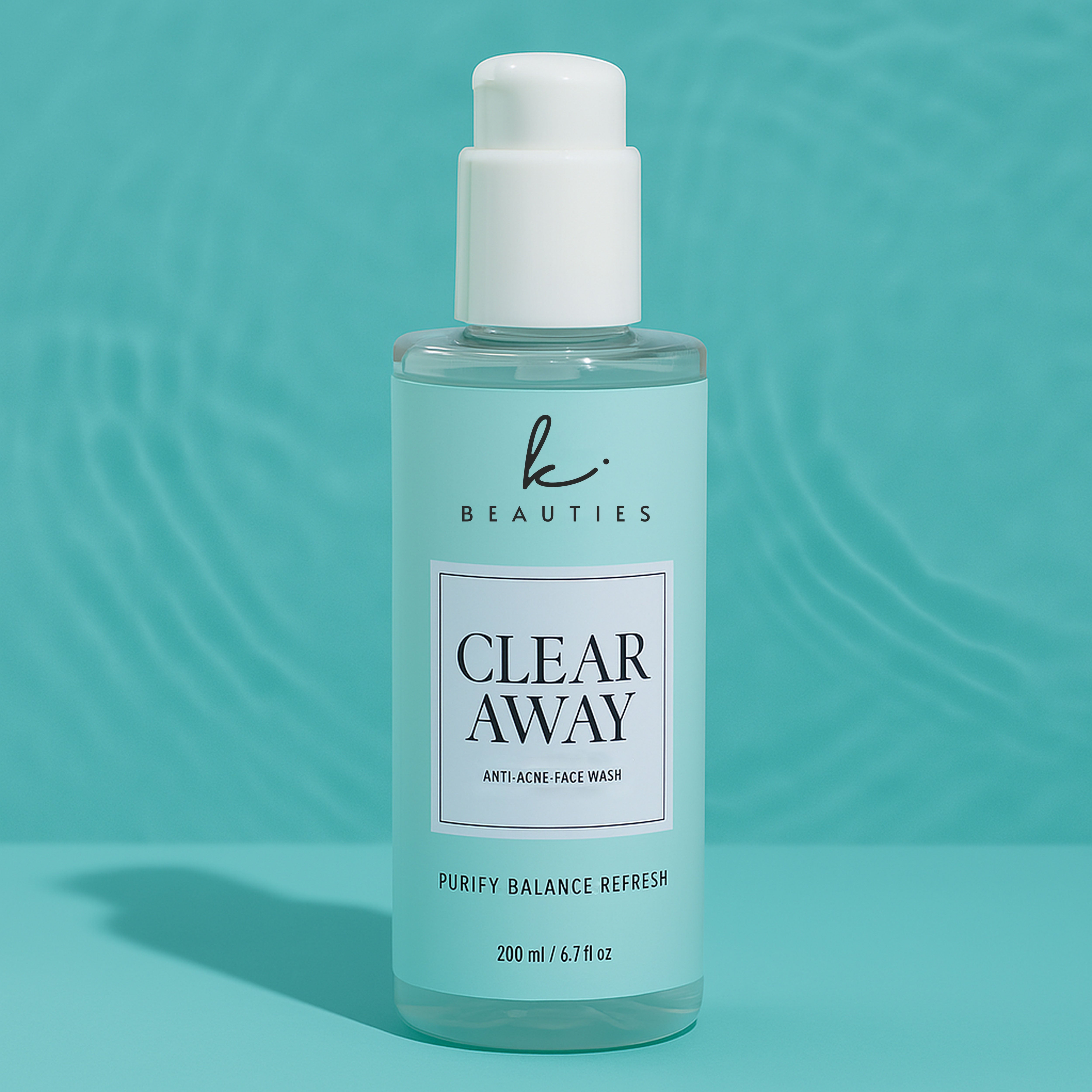 Clear Away Anti-Acne Face Wash by K Beauties – Gentle foaming cleanser with Tea Tree, Salicylic Acid, and Cica for oily and acne-prone skin