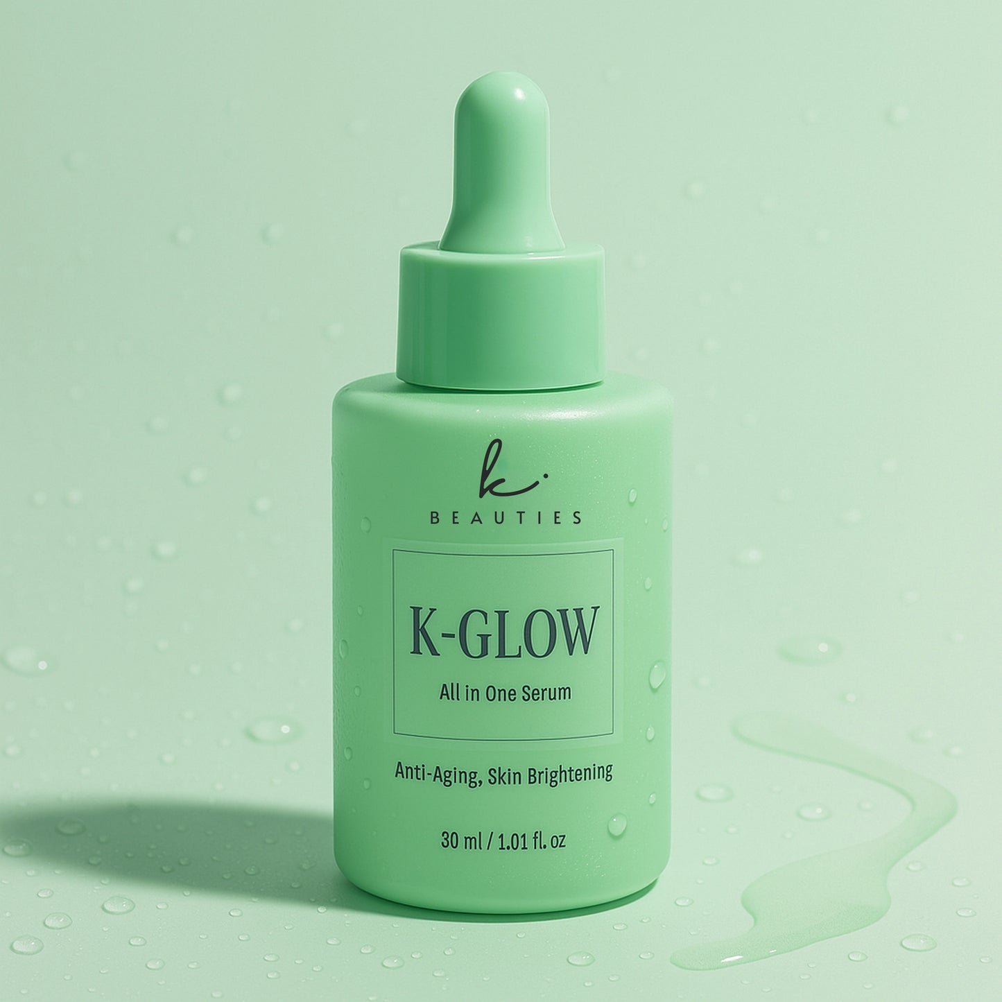 K-Glow All-in-One Serum by K Beauties – Brightening and hydrating serum with Vitamin C, Alpha Arbutin, Hyaluronic Acid, Niacinamide, and Licorice Extract for radiant skin