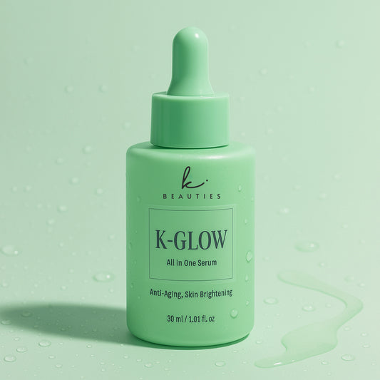 K-Glow All-in-One Serum by K Beauties – Brightening and hydrating serum with Vitamin C, Alpha Arbutin, Hyaluronic Acid, Niacinamide, and Licorice Extract for radiant skin