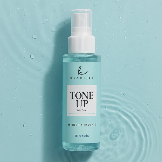 Tone-Up Hydrating & Brightening Toner by K Beauties – Lightweight facial toner with Hyaluronic Acid and Vitamin C for refreshed, radiant, and even-toned skin